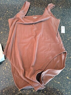 Old Navy Mauve-Brown Scoop Neck Sleeveless Bodysuit